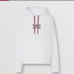 Authentic Burberry Embroidered Logo White hoodie